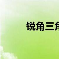 锐角三角形（锐角三角形的定义）