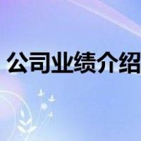 公司业绩介绍怎么写（企业业绩简介怎么写）