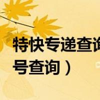 特快专递查询单号查询不到（特快专递查询单号查询）
