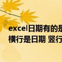 excel日期有的是斜有的是横（在excel中 如何使用斜杠 使横行是日期 竖行是姓名）