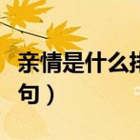 亲情是什么排比句引用诗句（亲情是什么排比句）