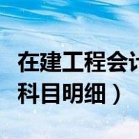 在建工程会计科目明细怎么填（在建工程会计科目明细）