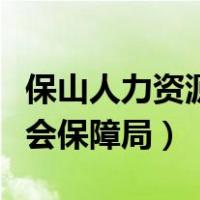 保山人力资源与社会保障（保山人力资源和社会保障局）