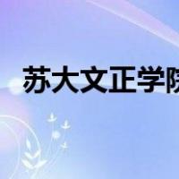 苏大文正学院转公办进度（苏大文正学院）