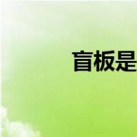 盲板是什么意思（盲板是什么）