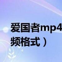 爱国者mp4视频格式是什么（爱国者mp4视频格式）