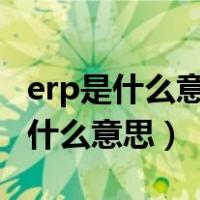 erp是什么意思（ERP是什么的缩写 他们表示什么意思）