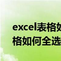 excel表格如何全选筛选后的内容（excel表格如何全选）