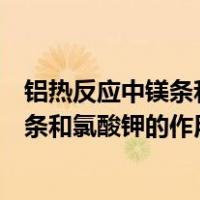 铝热反应中镁条和氯酸钾的作用分别是什么（铝热反应中镁条和氯酸钾的作用）