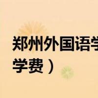 郑州外国语学校学费高中部（郑州外国语学校学费）