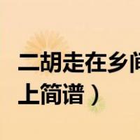 二胡走在乡间的小路上简谱（走在乡间的小路上简谱）