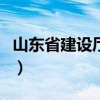 山东省建设厅网站查询（山东省省建设厅网站）