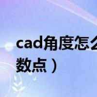 cad角度怎么输入小数点（cad角度精确到小数点）