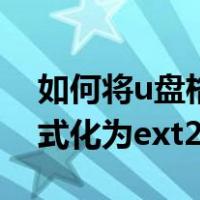 如何将u盘格式化为ntfs格式（如何将u盘格式化为ext2）