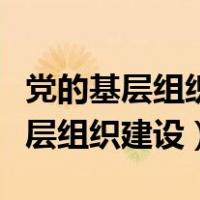 党的基层组织建设存在的问题及对策（党的基层组织建设）