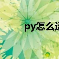 py怎么运行快捷键（py怎么运行）