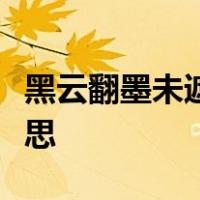 黑云翻墨未遮山白雨跳珠乱入船的乱是什么意思