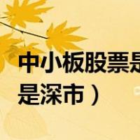 中小板股票是上海还是深圳（中小板是沪市还是深市）