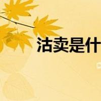 沽卖是什么意思（沽出是什么意思）