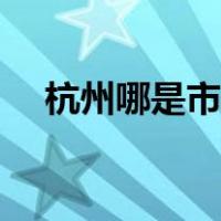 杭州哪是市中心（杭州市中心在哪个区）