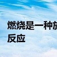 燃烧是一种放热发光的什么反应物理反应化学反应