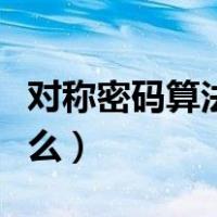 对称密码算法指的是（对称密码算法指的是什么）