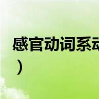 感官动词系动词的用法（感官动词的用法总结）