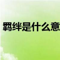 羁绊是什么意思解释一下（羁绊是什么意思）