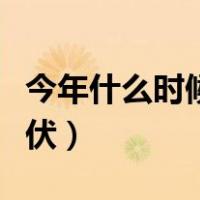 今年什么时候数伏几点几分（今年什么时候数伏）