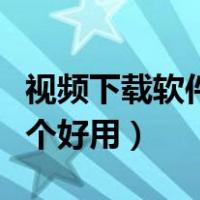 视频下载软件用哪个软件好（视频下载软件哪个好用）