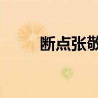断点张敬轩哪年的?（断点张敬轩）