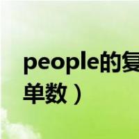 people的复数是什么（people  是复数还是单数）