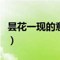 昙花一现的意思是什么生肖（昙花一现的意思）