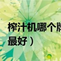 榨汁机哪个牌子最好最实用（榨汁机哪个牌子最好）