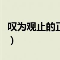 叹为观止的正确用法（叹为观止的意思及用法）
