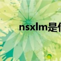 nsxlm是什么意思（nsx是什么意思）