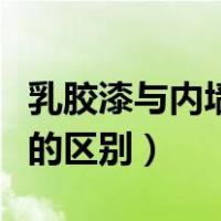 乳胶漆与内墙涂料的区别（内墙涂料和乳胶漆的区别）