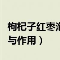枸杞子红枣泡水的功效（枸杞红枣泡水的功效与作用）