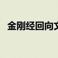 金刚经回向文怎么说（金刚经回向文大全）