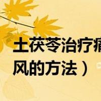 土茯苓治疗痛风的方法与用量（土茯苓治疗痛风的方法）