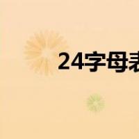 24字母表的顺序大小写（24字母）