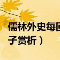 儒林外史每回句子赏析批注（儒林外史每回句子赏析）