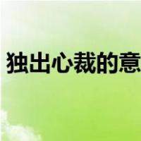 独出心裁的意思解释一下（独出心裁的意思）