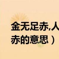 金无足赤,人无完人的意思（人无完人金无足赤的意思）