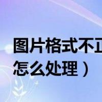 图片格式不正确怎么办（图片打不开格式不对怎么处理）