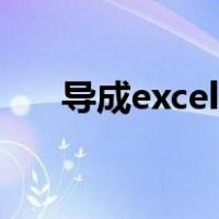 导成excel什么意思（excel什么意思）