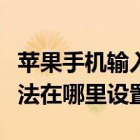 苹果手机输入法怎么设置皮肤（苹果手机输入法在哪里设置）
