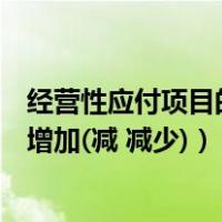 经营性应付项目的变动中调整的项目有（经营性应付项目的增加(减 减少)）