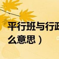 平行班与行政班（平行班授课和行政班授课什么意思）