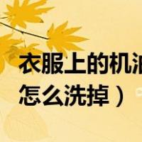 衣服上的机油怎么去除小窍门（衣服上的机油怎么洗掉）
